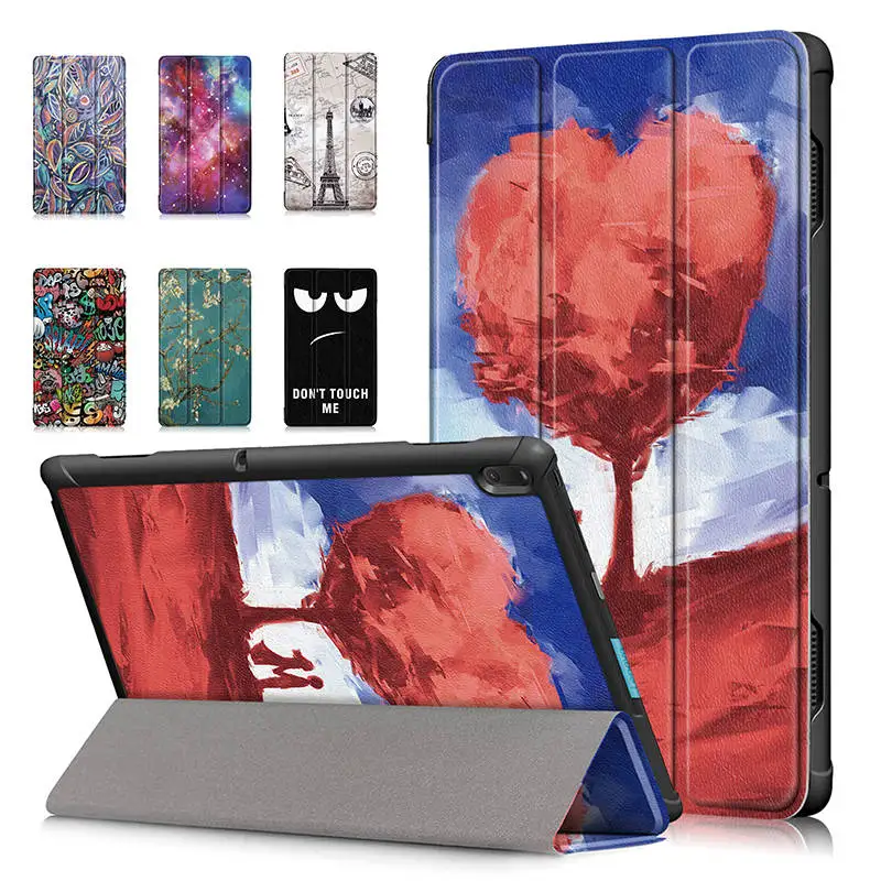 For Lenovo Tab E10 Case TB-X104F Cartoon Print Tablet for 10.1 10 Inch PC Flip Stand Cover Shell | Компьютеры и офис