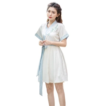 

Ancient Chinese Hanfu for Woman Retro National Style Fairy Elegant Dress Oriental Embroidery Folk Dance New Year Tang Suit