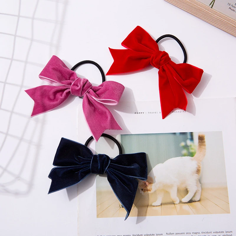 Japanese Vintage Velvet Bow Hair Clip - Image 2