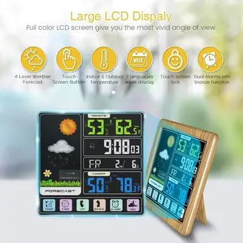 

TS-3310 Creative Multifunction Digital Alarm Clock Thermometer Clock Wireless Weather Station Office Livingroom