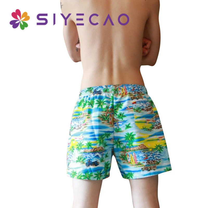 Men Boxers Home Beach Long Shorts Underpants Holiday Casual Underwear Mens Boxer Shorts Loose Print Panties Arrow Pants