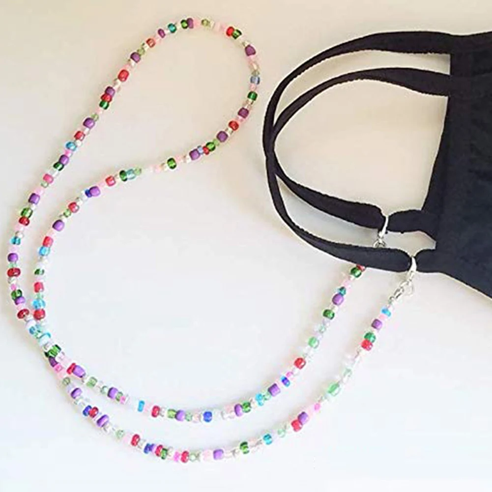 1PC New Fashion Unisex Anti-lost Acrylic Beaded Chain Face Mask Lanyards Reading Glasses Neck Straps Cord Holder | Аксессуары для