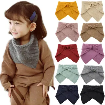

Boys Girls Autumn Winter Collar Scarf Baby Neck Knitted Cotton Scarves Gift