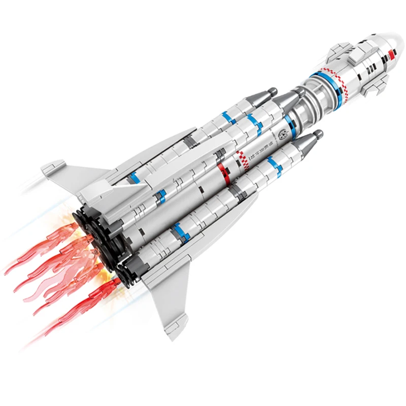

332Pcs Space Series Launch Rocket Block Set 3D DIY explore Model Building Brick Toy For Kids