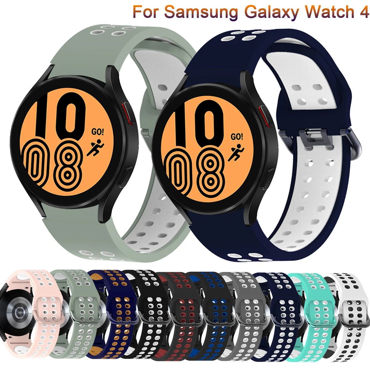 

Original Silicone Strap For Samsung Galaxy Watch 4 classic 46mm 42mm smart watch Sport Bracelet Galaxy Watch 4 44mm 40mm Correa