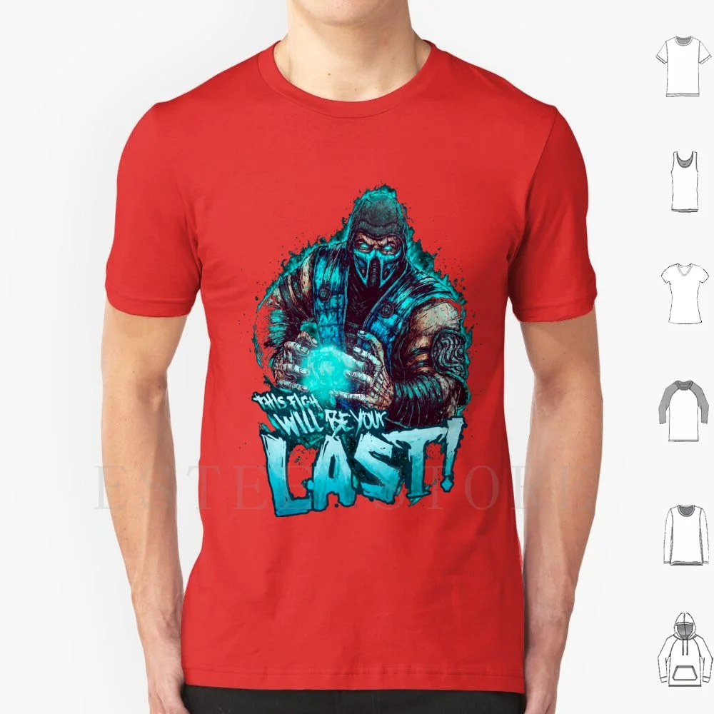 Mortal Kombat Sub-Zero Last T Shirt Cotton Men Stampa Fai Da Te Mortal Kombat Mortal Kombat Subzero Mortal Kombat