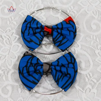 

2020 African Earrings Fashion Women Africa Handmade Statement Circle Jewellery Print Wax Fabric Accessories WYA078