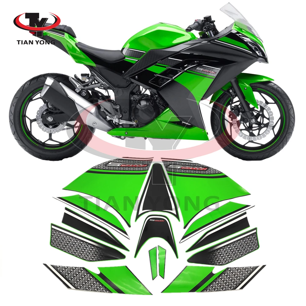 

Для Kawasaki 2013 года, декоративная защита для мотоцикла, подходит для ниндзя 300, 13-19, полный комплект, протектор, гоночная наклейка, высокое качество, наклейка
