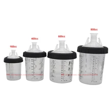 

10pcs Spray Gun Cup Paint Mixing Cup H/O Quick Cup 160/400/600/800ml Spray Gun tank No-Clean cup Disposable paint cup