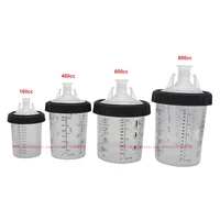 New Paint Spray Gun Cup 160/400/600/800ml Paint Mixing Cup 10pcs Disposable Paint Cup Spray Gun Pot with Inner Cup with Lids 2