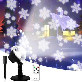 

Outdoor Christmas Lights LED Snow Laser Projector Light Fairy Snowfall Lamp Xmas Kids Night Light Gift 3D Lamp new