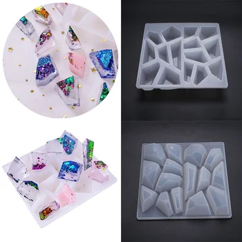 

New Irregular Diamond Stone Shape Silicone Mold DIY Epoxy Resin Jewelry Making Tools(mold Only)