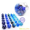 Bescon RPG Dice Set 35pcs Ocean Blue Set, DND Role Playing Game Dice 5X7pcs 5
