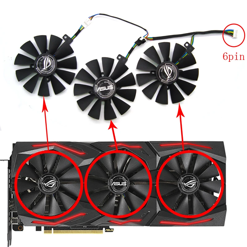 Nuevo 87MM T129215SU T129215SM DC 12V 0.50AMP 4Pin para ASUS GTX980Ti R9 390X 390 GTX1070GraphicsCardFans con empezar Función de parada