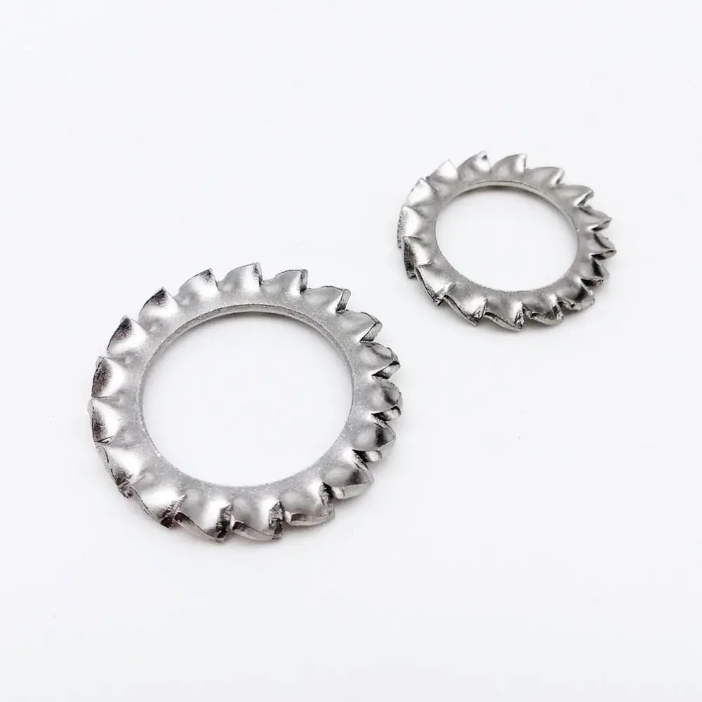 Stainless Steel Washers M2.5 M3 M4 M5 M6 M8 M10 M12 M14-M24 304 5/10/50pc External Toothed Serrated Lock Shakeproof Star Gasket stainless steel washers