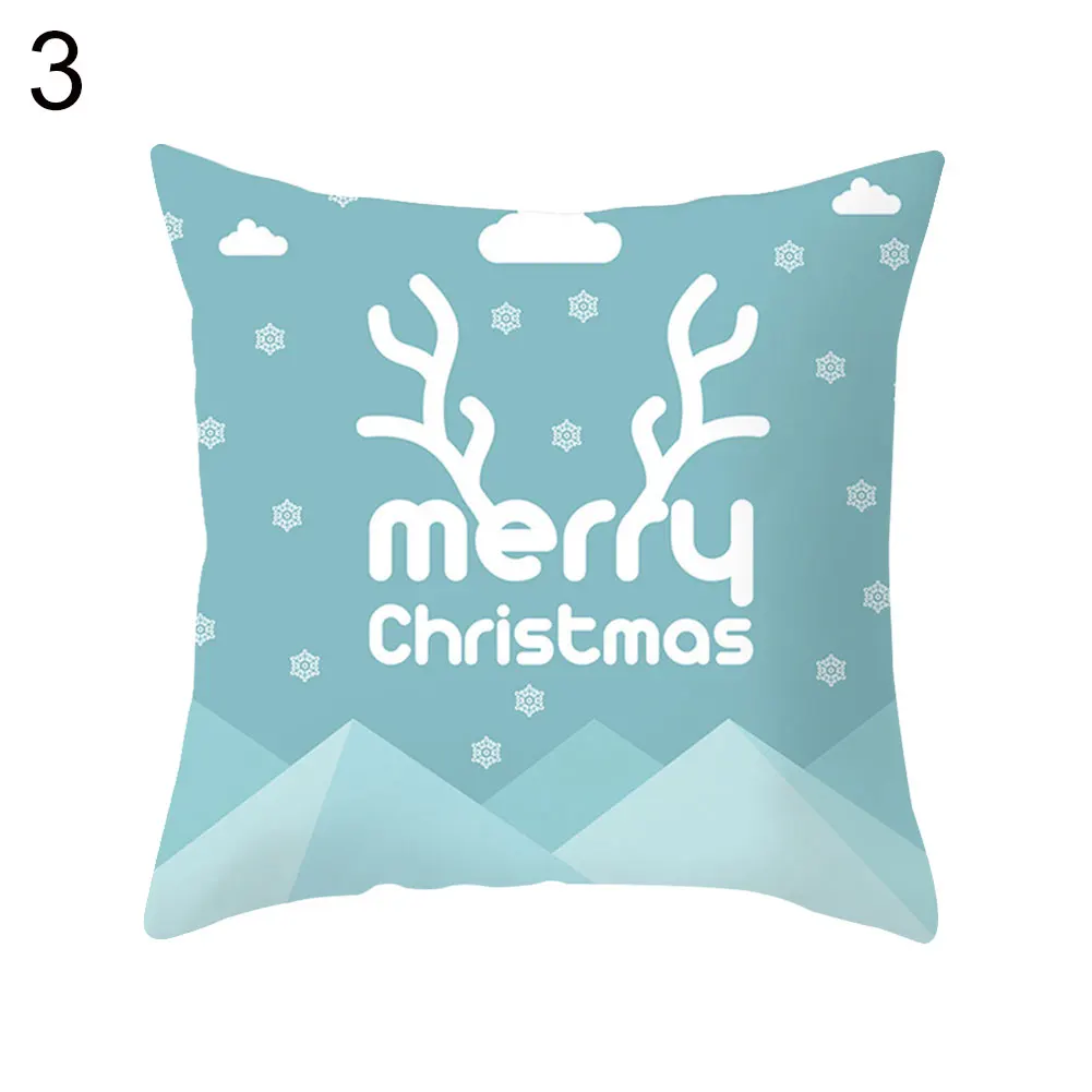 40# мультяшная Рождественская стильная елка Санта-Клауса подушка в форме Санта-Клауса чехол для подушки Чехол для стула полиэстер диван наволочка домашний декор - Цвет: 3