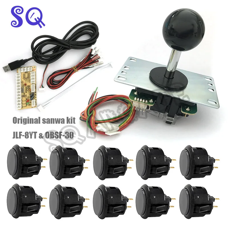 Original Joystick DIY Kit Zero Delay Arcade DIY USB Encoder To PC Sanwa Joystick Original Sanwa Push Buttons MAME af push pull output koyo rotary encoder trd 2t1000bf3602t600b2t1024avh incremental photoelectric original