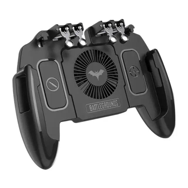 M11 Six Finger PUBG Game Controller Gamepad Trigger Shooting Free Fire Cooling Fan Gamepad Joystick for