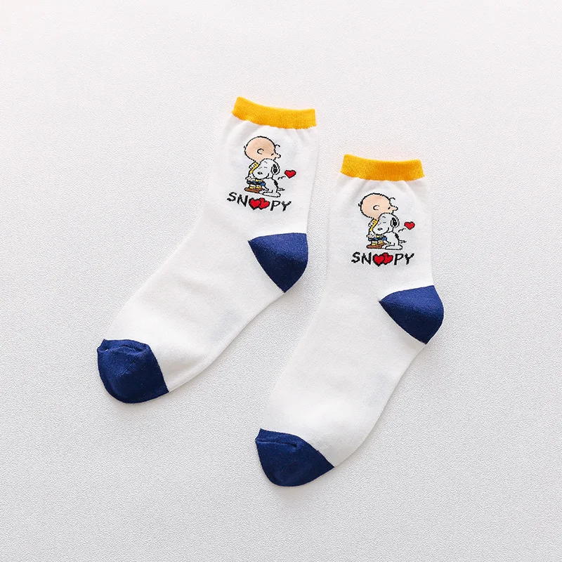 Высококачественные милые забавные носки с героями мультфильмов Харадзюку для мужчин и женщин повседневные осенние счастливые женские носки