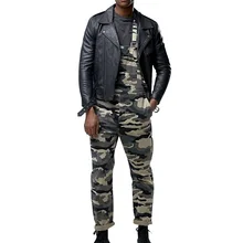 SHUJIN модные мужские джинсы комбинезон Повседневный Камуфляжный принт джинсы комбинезоны спецодежда военный комбинезон камуфляж подтяжки брюки