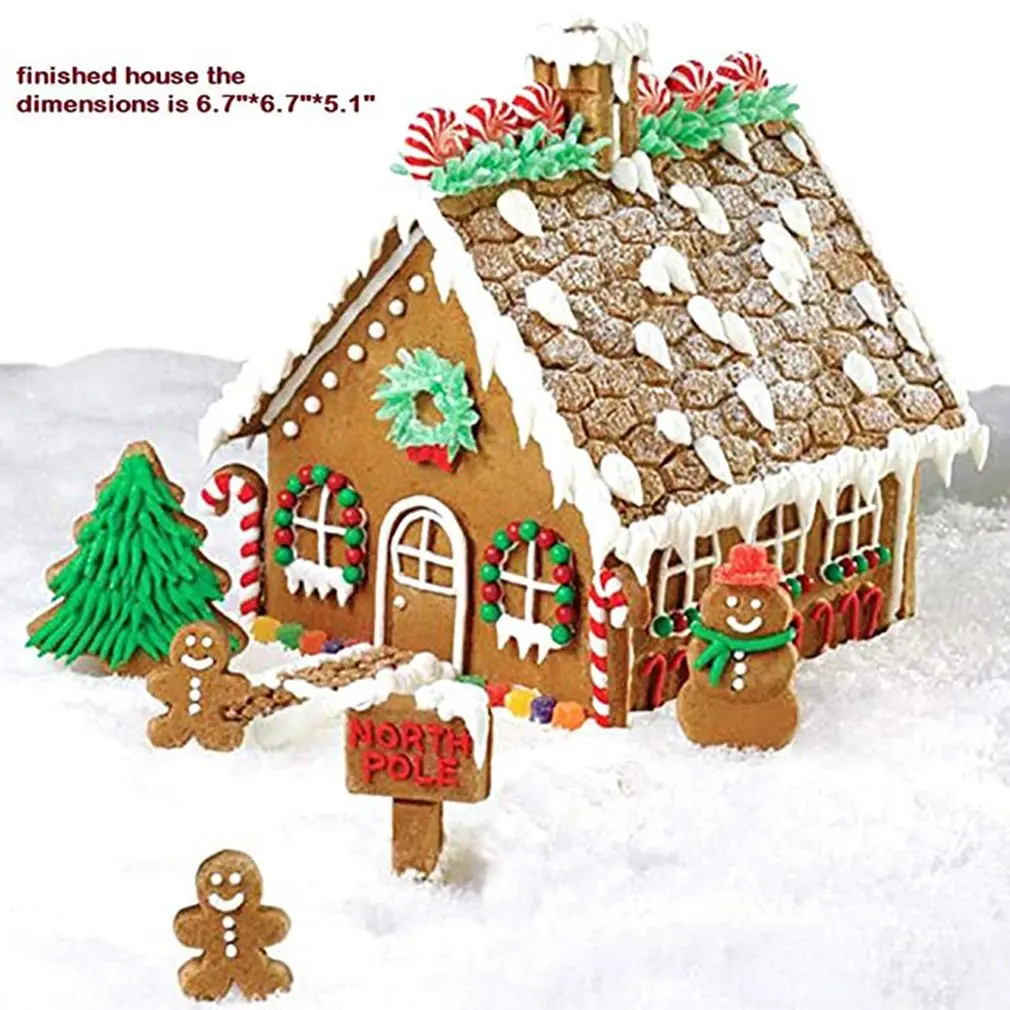 3D пряничный домик набор резаков для печенья 10 ШТ формочки для печенья праздничное печенье для детей Рождественская вечеринка Trituradora