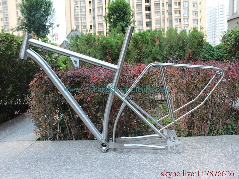 Cheap titanium full suspension bicycle frame with taper head tube special dropouts CNC plate rear rack 0 Cheap titanium full suspension bicycle frame with taper head tube special dropouts CNC plate rear rack 0