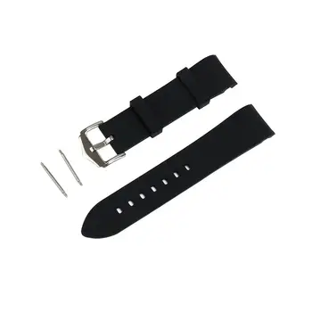 

22mm Black Silicone Curved End dive Watch Strap Band Bracelet fit for SKX007