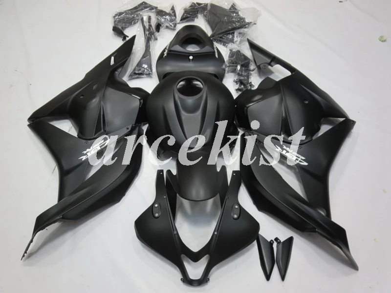 Литья под давлением ABS Обтекатели комплект Подходит для HONDA CBR600RR F5 09, 10, 11, 12, CBR600 2009 2010 2011 2012 черный матовый