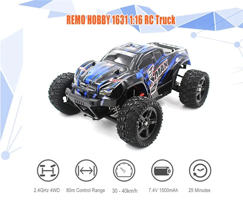Радиоуправляемый внедорожник с щеткой модель 1631 1/16 2 4G 4WD SMAX | Игрушки и хобби