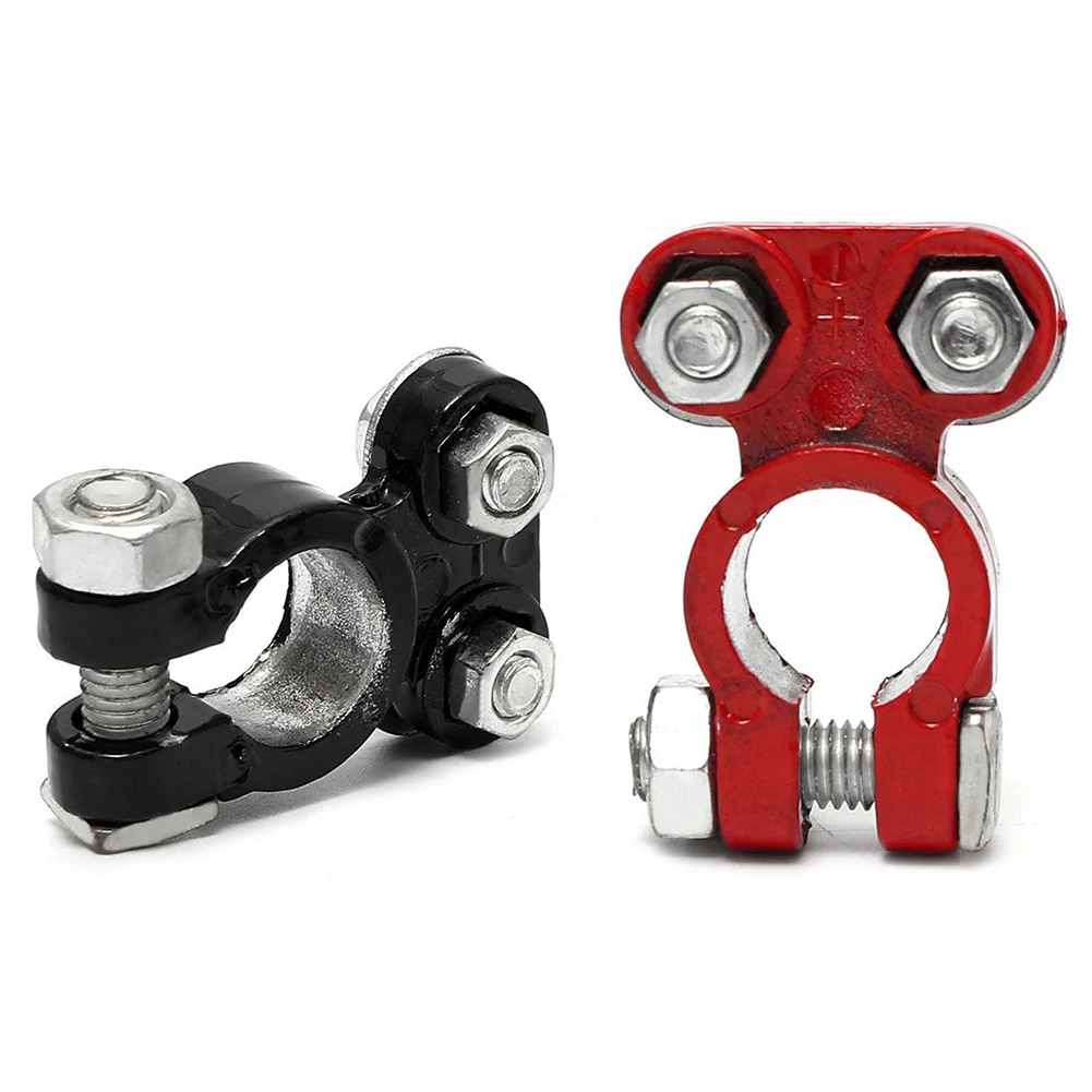 

2pcs Stable Corrosion Resistance Tool Positive And Negative Accessories Wire Connector Clamps Battery Terminal Car Replacement