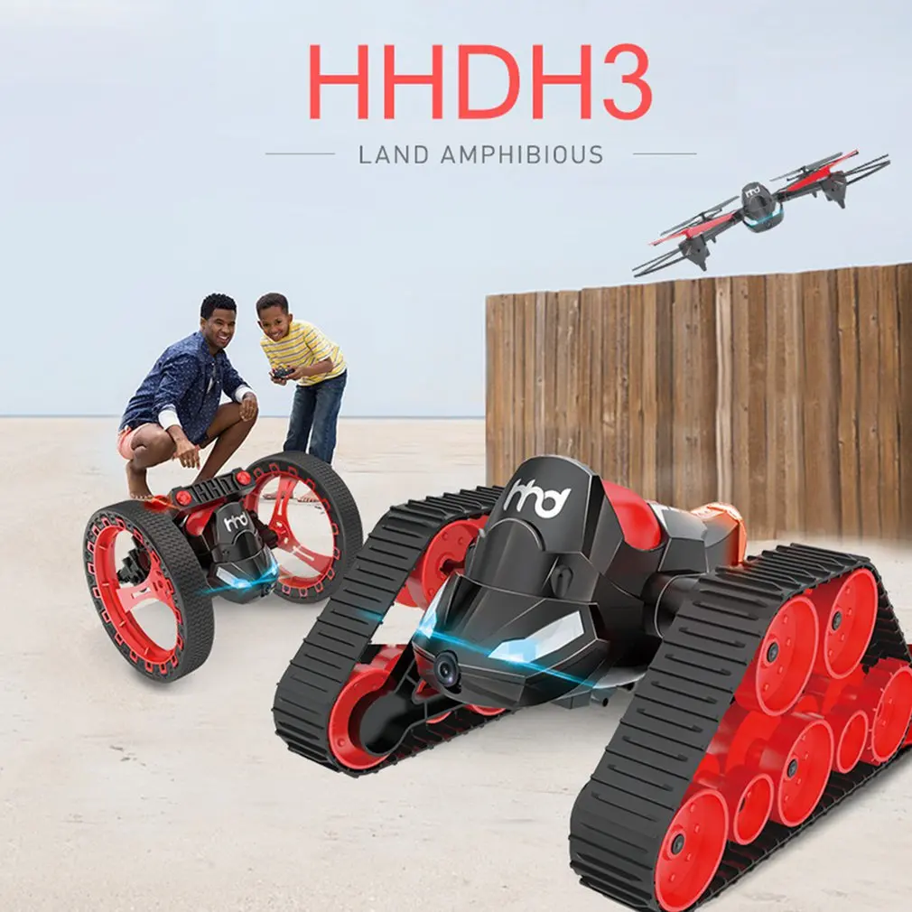 

New Hot Mobile Phone WIFI Remote Control Aircraft Tank Bouncing Drone Three-in-one Four-axle Aircraft Model Helicopter Toy