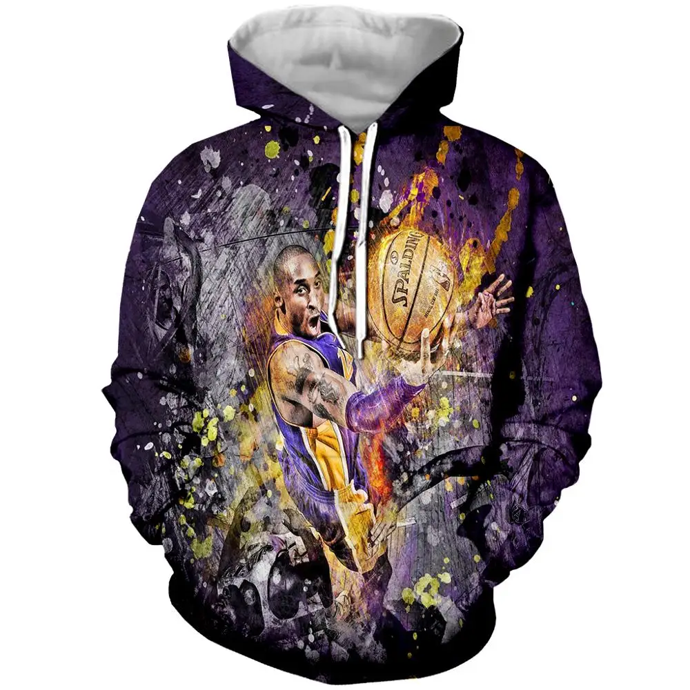 

LBG New Kobe Printed Sweatshirts Men's and Women's Fashion Sweatshirts Kobe 3D Printed Casual Sportswear Harajuku Hoodies