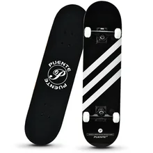 New Double Kicktail Skateboard Maple 4 Wheels Cruiser Rocker Board Teenager Adult Sidewalk Skating Street 18 Color Board Outdoor