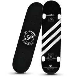 New Double Kicktail Skateboard Maple 4 Wheels Cruiser Rocker Board Teenager Adult Sidewalk Skating Street 18 Color Board Outdoor