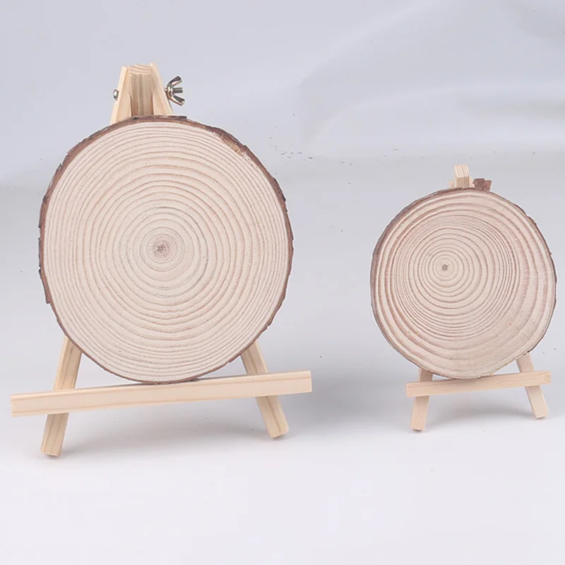 10pcs Craft Unfinished Natural Round Wood Slices Wedding Wooden DIY School Guest Christmas Decor Blanks Dyeing Drawing