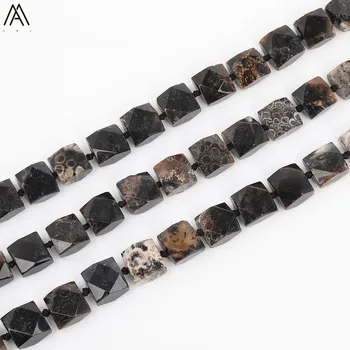 

Natural Coral Jades Cube Beads Pendant Necklace Strands,Faceted Nugget Square Natural Stone Loose Bead Jewelry DIY EF-CT-321AMFJ