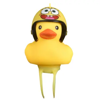 

Broken Duck Bicycle Little Duck Bell Motorcycle Yellow Duck Wearing Helmet With Hard Hat Riding Horn Light