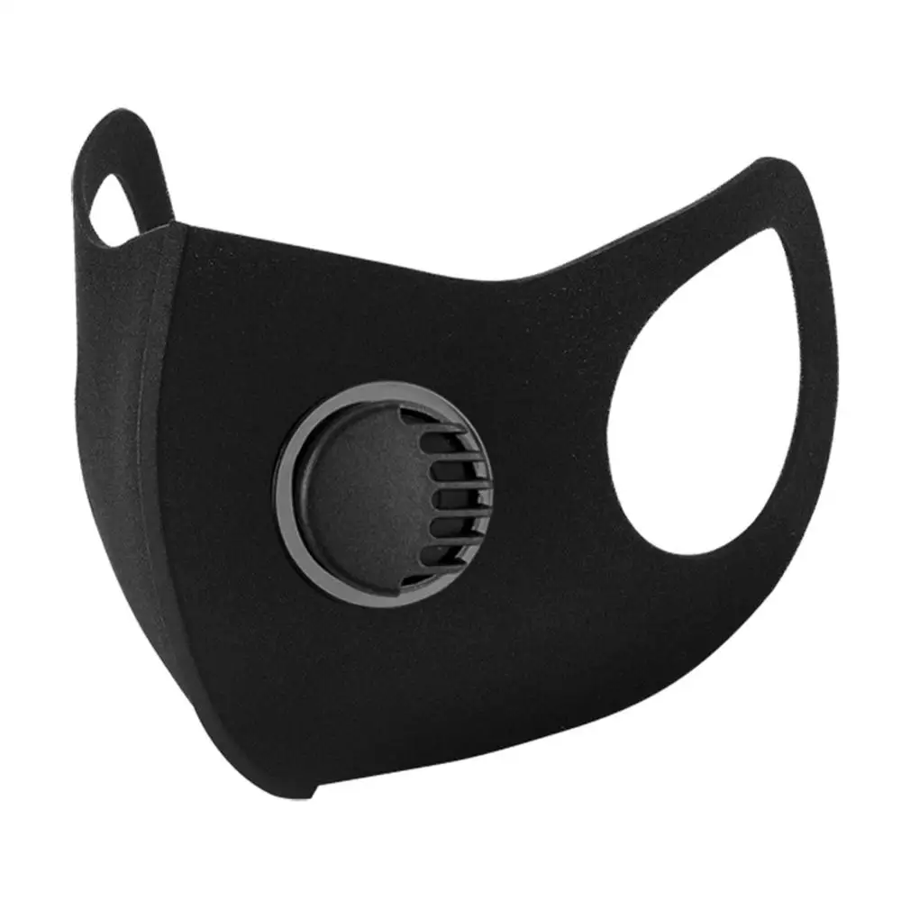 New Spong Black Valve Kid Child Mask Mouth Face Masks Anti PM2.5 Dust Maske Washable Reusable Mouth Cover PM2.5 Filter 3