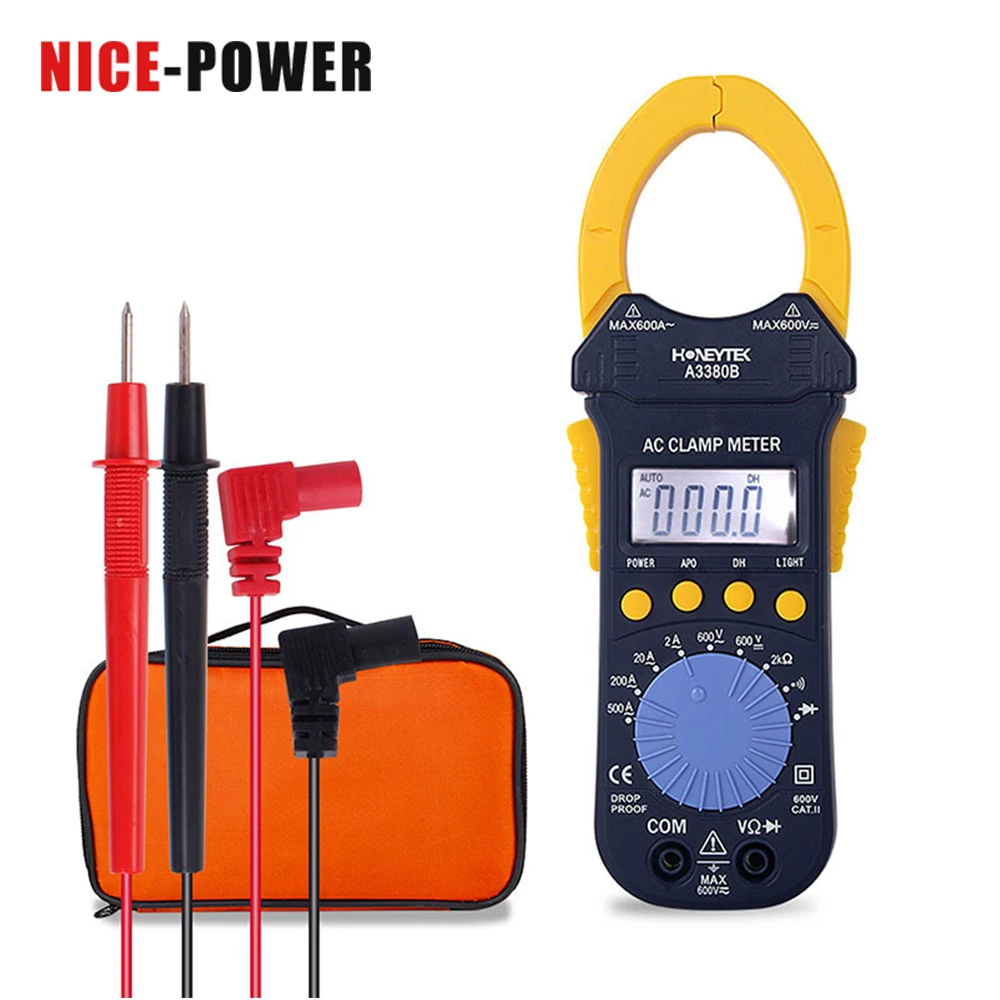 Мультиметр Nice power профессиональный цифровой тестер с крючком измеритель тока и