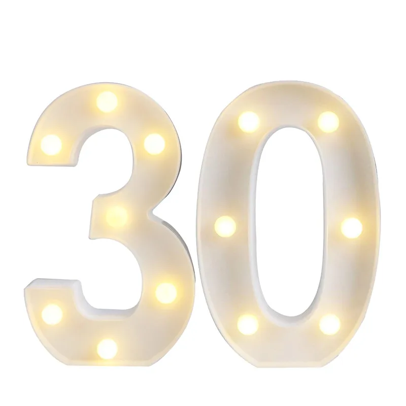 Светодиодная гирлянда с номерами 30/40/50/60 2 шт. | Дом и сад