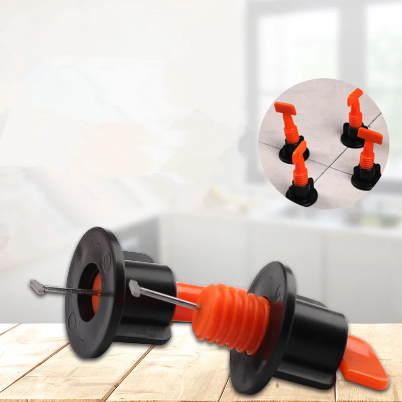 

50pcs Ceramic Tile Leveler Adjuster Plastic Flat Ceramic Leveler Floor Wall Construction Tools Reusable Tile Leveling System Kit