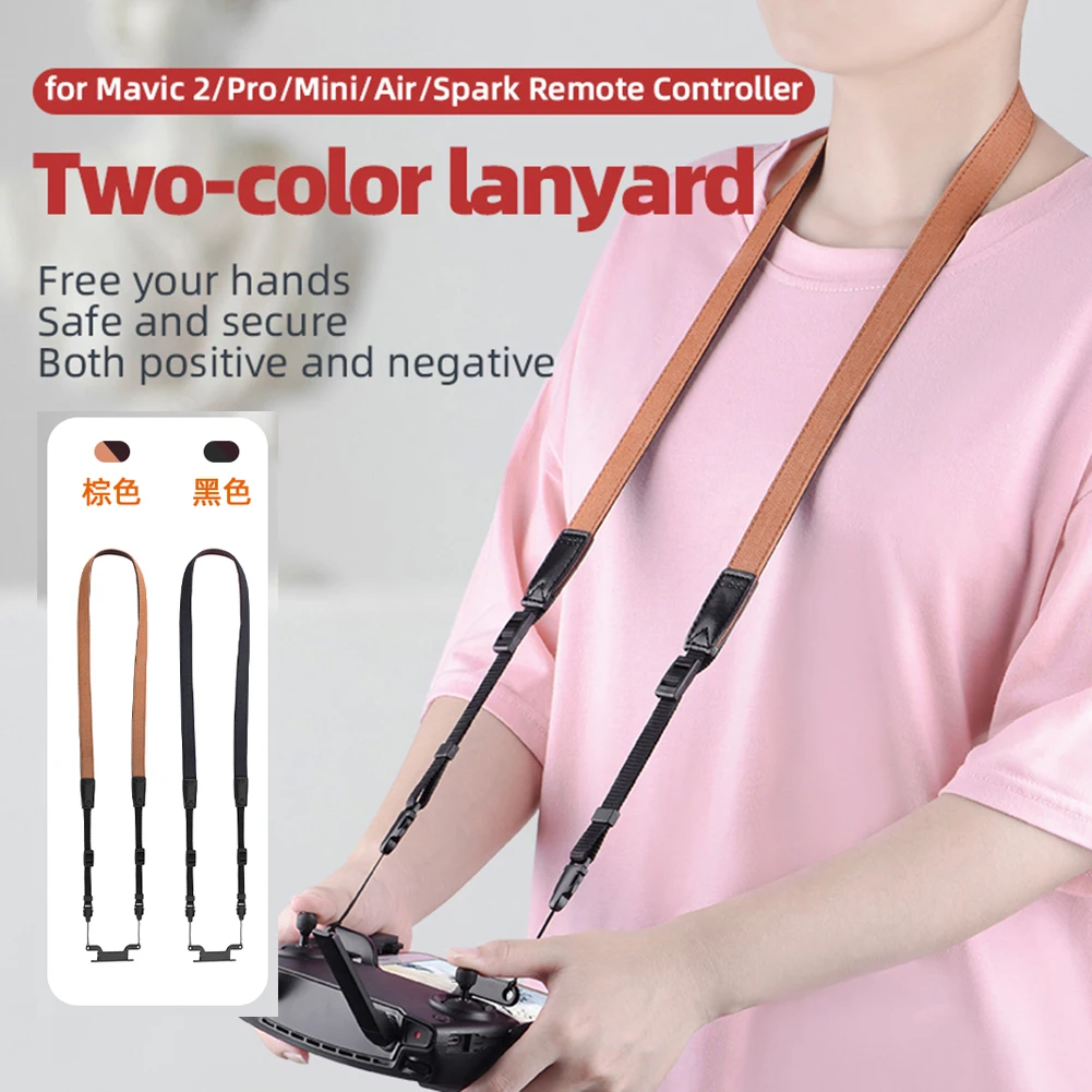 Telecomando Regolabile Cordino Tracolla In Pelle Per Dji Mavic 2/ Mavic Pro/ Mavic Mini/ Mavic Air Spark Drone Accessorio