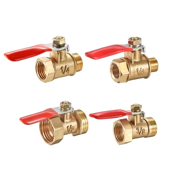 

uxcell 1/2/4PCS Air Ball Valve Shut Off Switch NPT Male to Female Pipe Tubing Fitting Coupler 180 Degree Operation Handle