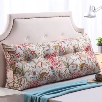 

Johnear Lumbar support cushion back rest pillows large backrest headboard upholstered reading pillow inclined wedge bolster