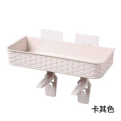 Полка для ванной комнаты, дырокол, настенная вешалка для унитаза, Пластиковая Полка для хранения унитаза - Цвет: Khaki