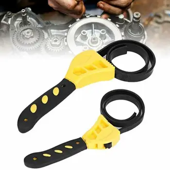 

Belt Wrench Oil Filter Puller Strap SpannerChain Oil Filter Cartridge Disassembly Tool Oil Filter Wrench Adjustable Strap Opener