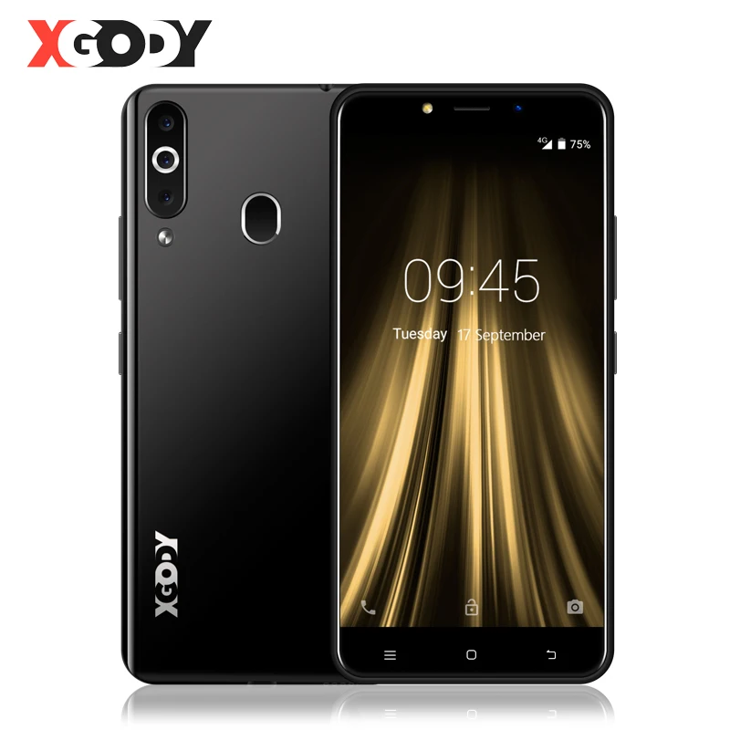 Мобильный телефон XGODY K20Pro, двойной 4G SIM, 5,5 дюймов, 18:9, отпечаток пальца, Android 6,0, 2 ГБ+ 16 ГБ, MTK6737, четырехъядерный, 5 МП, WiFi, мобильный телефон