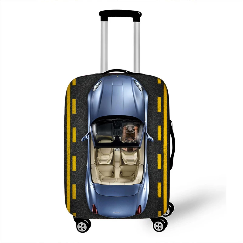 02 Luggage cover Эластичный Чехол для багажа с рисунком автомобиля, утолщенные защитные чехлы для багажа для путешествий 18-32 дюймов, чехол для тележки, аксессуары для путешествий - Цвет: 02 Luggage cover