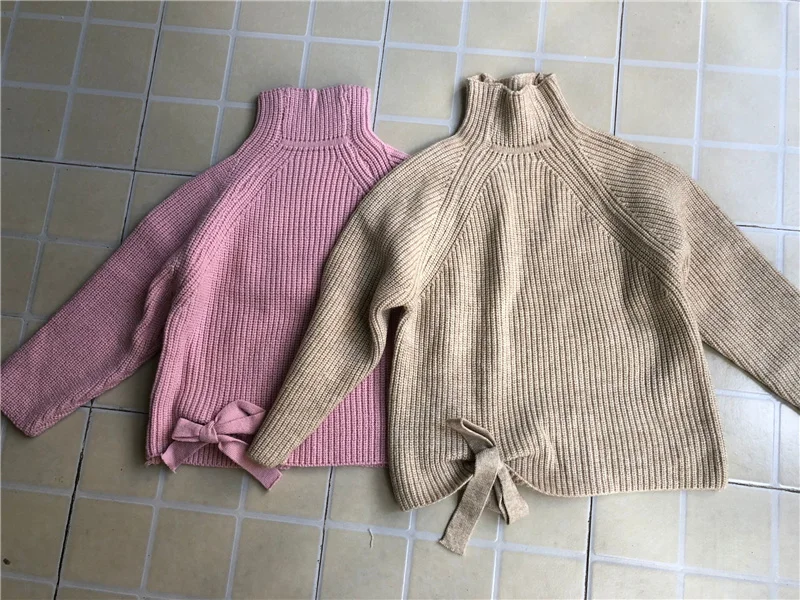 Spring Children Baby Sweaters Solid Color Turtleneck Boys and Girls Sweaters Knit Kids Pullover Casual Baby Girl Clothing 1-5 Y kids sweater