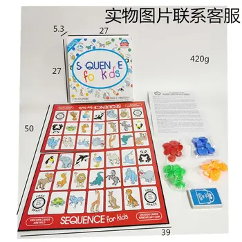 

Sequence Game Table Game Sequence Foldable Design Board Game Funny Playset with Family People for ages over 6 years old